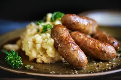 Click Here To Enlarge This Photo Of Bangers & Mash &lpar;Sausage with Onion Gravy&rpar;