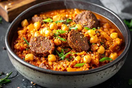 Spiced Lamb Sausage Stew With Chickpeas&colon; A Bonfire Night Showstopper&excl;