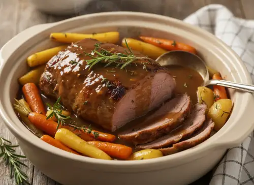 Click Here To Enlarge This Photo Of Slow Cooker Boneless Leg of Lamb - The Easiest Easter Roast You'll Ever Make&excl;