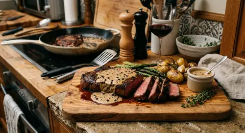 Click Here To Enlarge This Photo Of The Perfect Sirloin Steak With Peppercorn Sauce